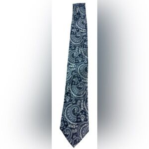 Burma Bibas Silk Mens Neck Tie Silver Purple Paisley Designer Classic